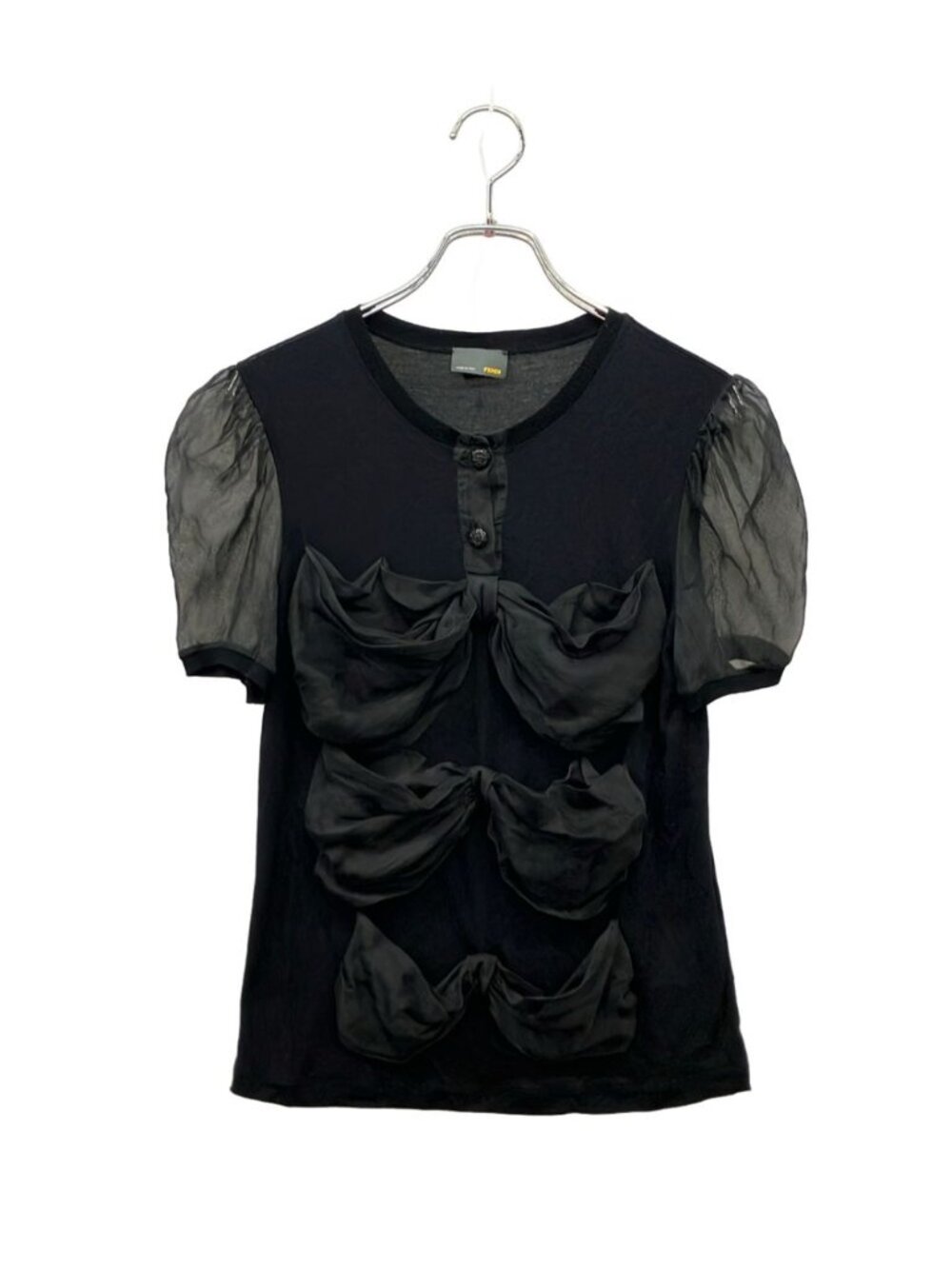 Fendi Short Sleeve Ribbon Blouse 40